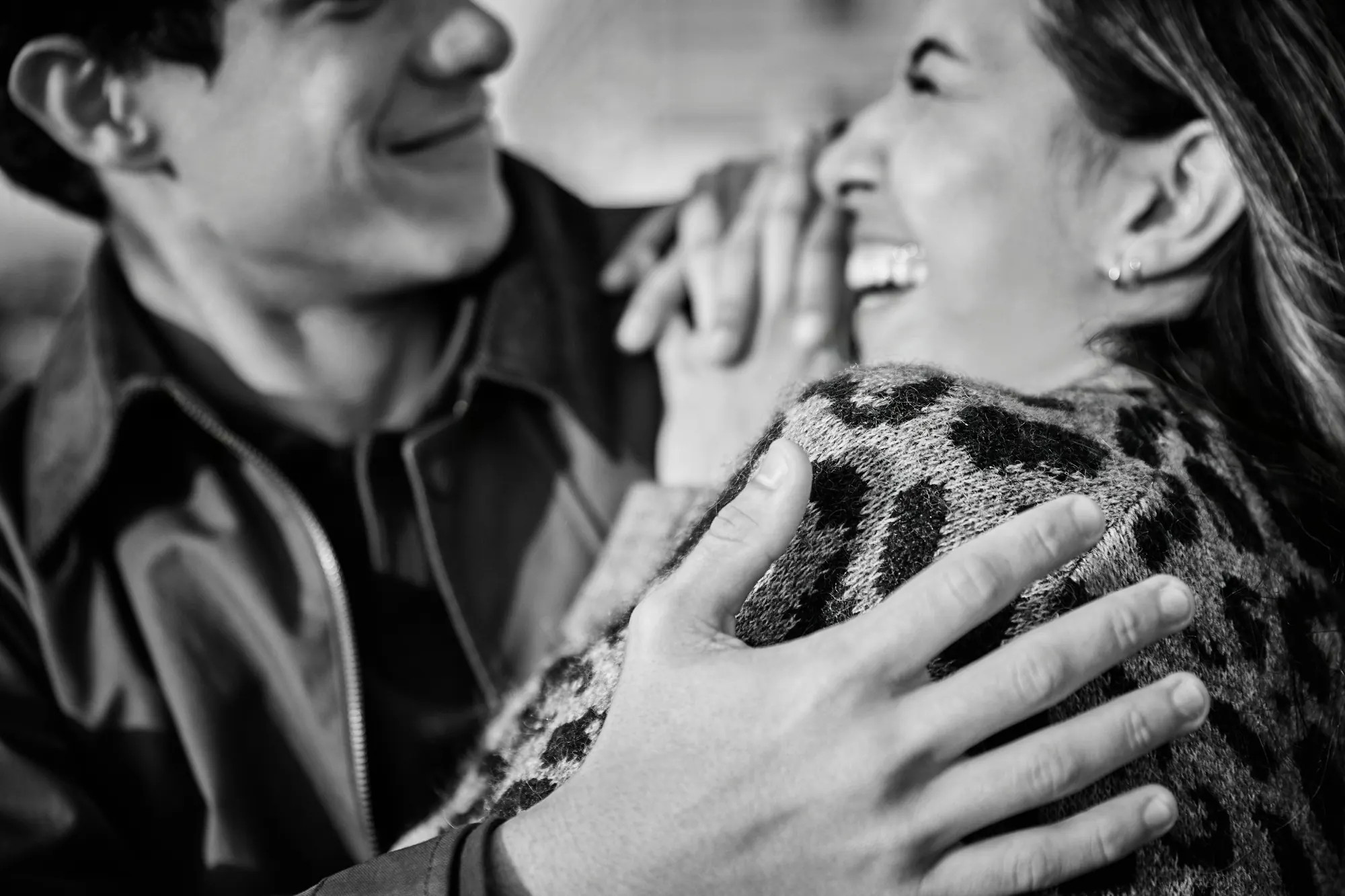 Erica and Bruno, black-and-white portrait